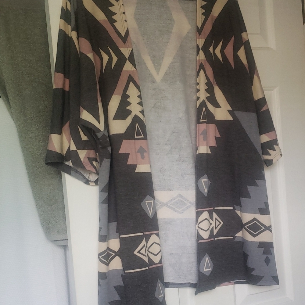 Aztec-Inspired Open Front Kimono